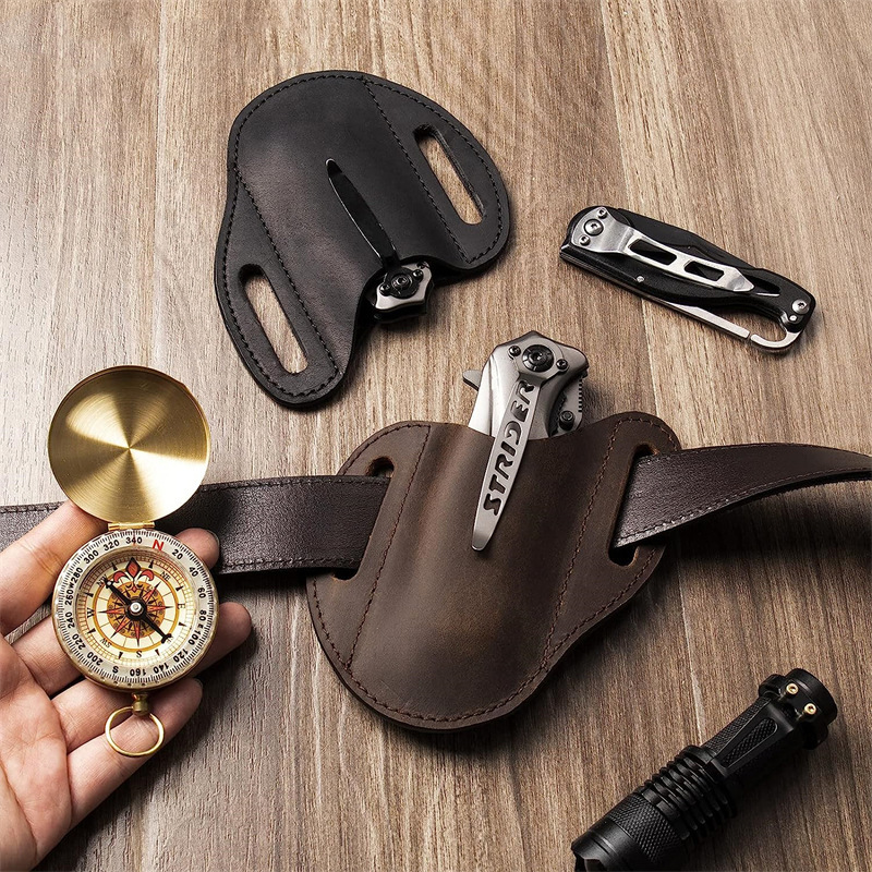 Edc Carry Holster - Чехол из натуральной кожи для складного