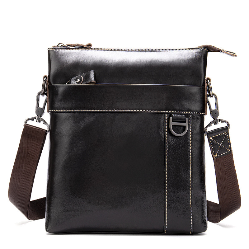 Edc Carry Bag For Men - Винтажная мужская кожаная нагрудная сумка, вертикальная