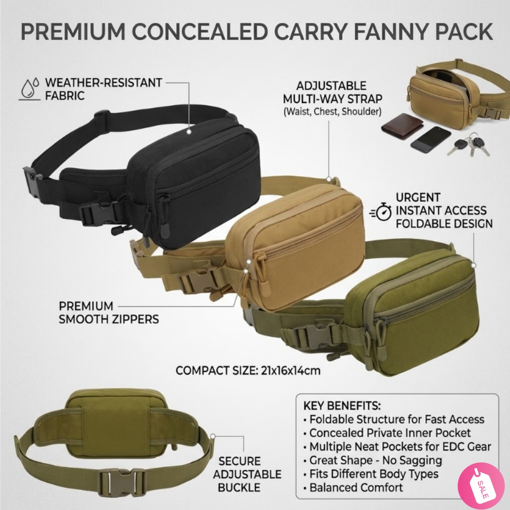 Edc Carry Bag For Men - Тактическая поясная сумка для скрытого ношения,