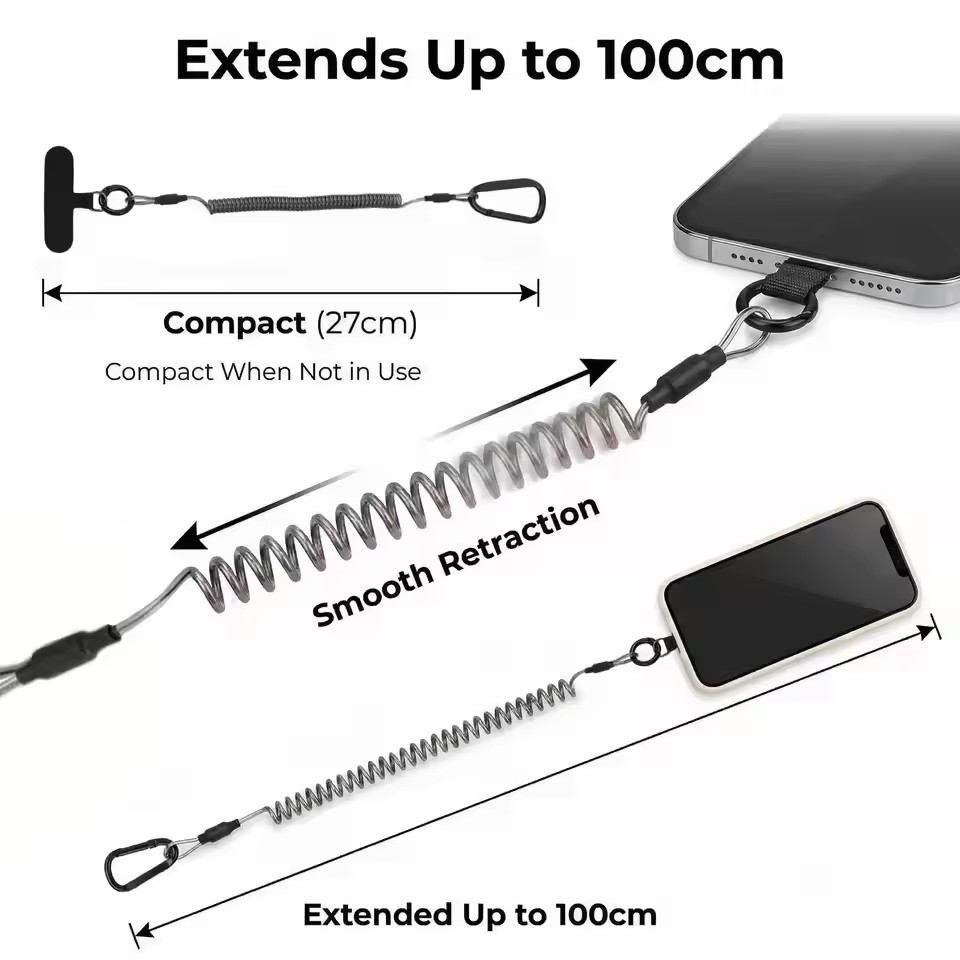 Гибкие противоугонные шнуры дл – обзор и цена Carabiner Keychain