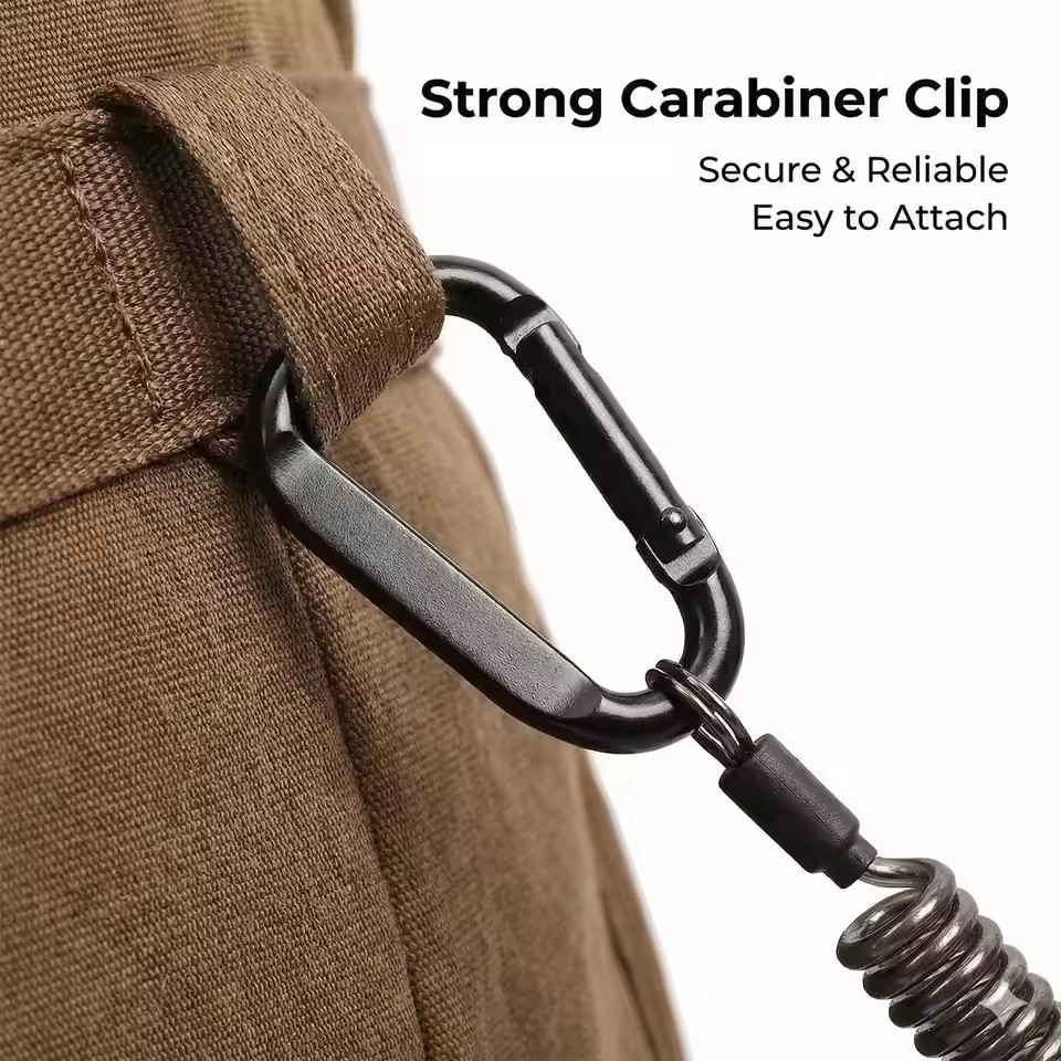 Гибкие противоугонные шнуры дл – обзор и цена Carabiner Keychain