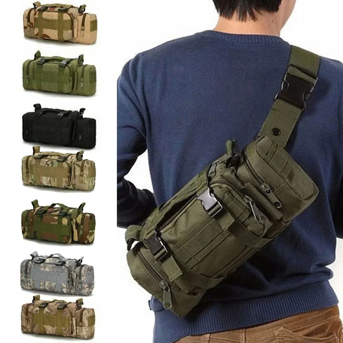 Спортивная поясная сумка Molle – обзор и цена Edc Carry Bag For Men