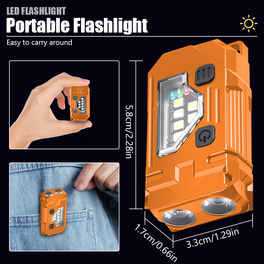 Мини-фонарик-брелок EDC, перез – обзор и цена Keychain Flashlight