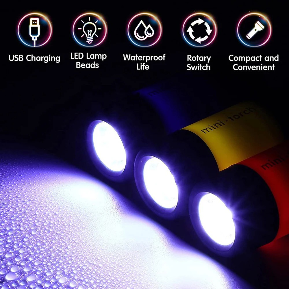 USB-перезаряжаемый мини-фонари – обзор и цена Keychain Flashlight