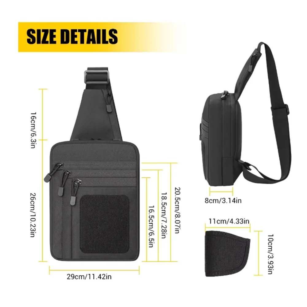 Тактическая кобура для пистоле – обзор и цена Edc Concealed Carry Sling Bag
